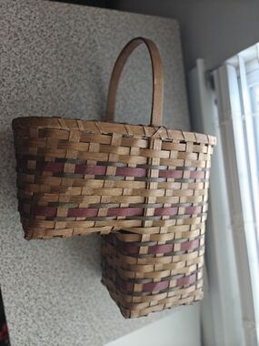 Vintage Basketville Stair Basket With Handle New